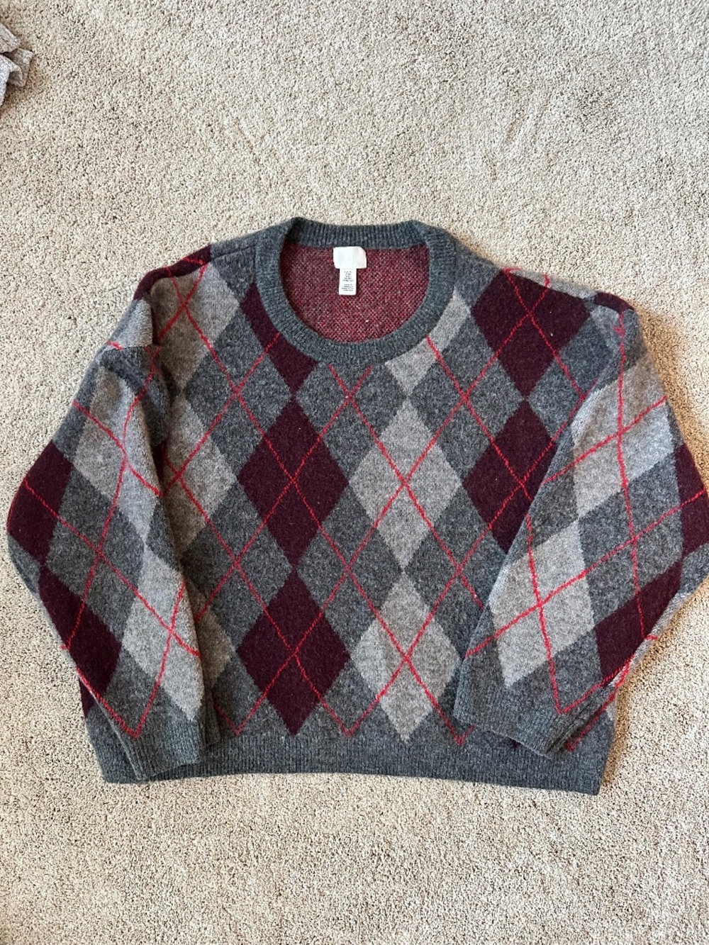H&M Argyle Sweater